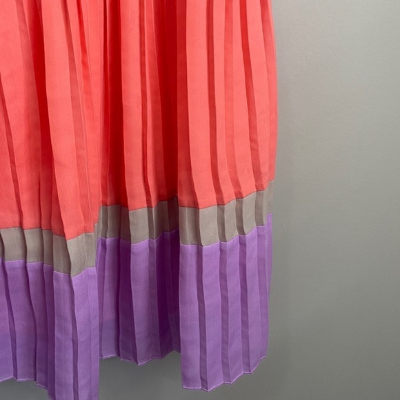 American Eagle Outfitters Pastel‎ Rainbow Sleeveless Pleated Dress Size Medium - Picture 6 of 15